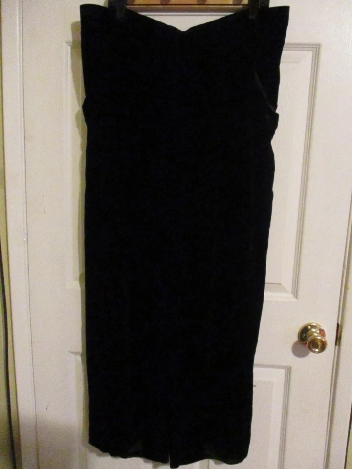 Eileen Fisher Black Viscose Stretch Ponte Leather Blocked Legging Pant Sz M