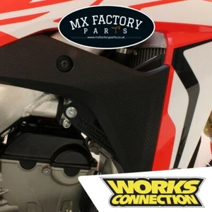 Honda CRF450R 19 20 Radiator Braces Works Connection Black CRF450 R/RX/RWE Mx - Picture 1 of 4