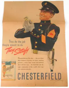 1939 Werbedruck Seitentafel Chesterfield Zigaretten Marine Militär - Bild 1 von 8