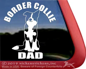 Border Collie Dad | High Quality Dog Window Decal Sticker - Picture 1 of 1
