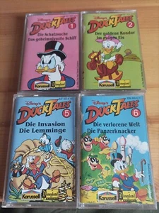 4x Disney's DuckTales 1/2/5/6 MC Hörspiel Set - 4 Stück Kassetten - Bild 1 von 3