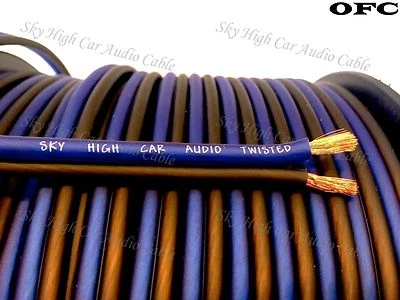 SKY HIGH CAR AUDIO 300' feet OFC TRUE 14 Gauge AWG BL/BK Oxygen Free Speaker Wire Car Home Audio