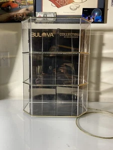 VINTAGE ACRYLIC BOLUVA CABINET DISPLAY CASE W/MIRROR BACK 20.5'' TALL X 15''W - Picture 1 of 12