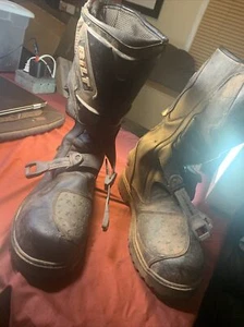 Bilt Mens Hipora Motorcycle Riding Boots Black Side Strap Waterproof Size 10 - Picture 1 of 12