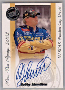 2002 Press Pass Signings Bobby Hamilton Autographs