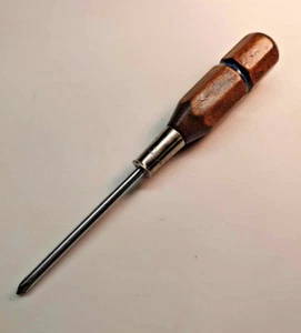 Destornillador de cabeza Phillips vintage Proto Tools 9784 mango de madera línea azul EE. UU. - Imagen 1 de 8