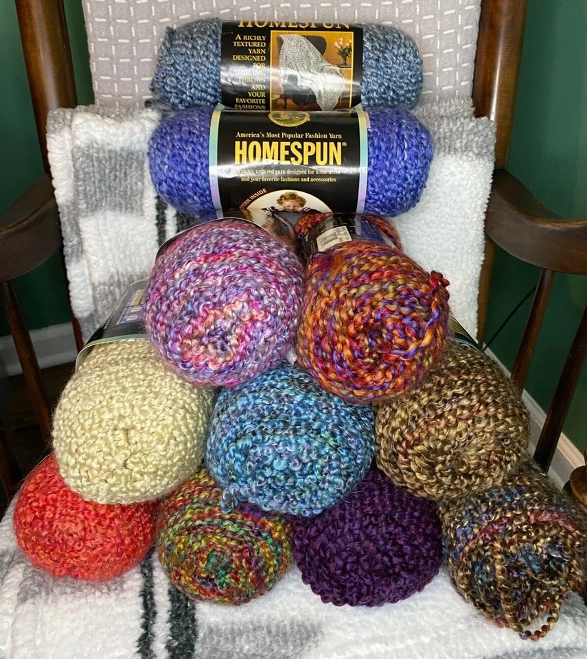 Lion Brand Yarn Homespun 6oz Skeins Crochet Knitting Multiple Color Choices - Image 1 of 1