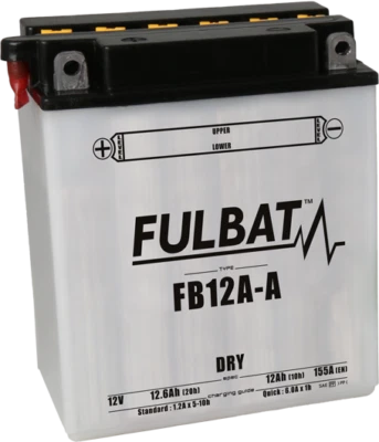 BATTERY FULBAT YB12A-A 12V 12AH KAWASAKI LTD 440 1980-1983 - Image 1 of 3