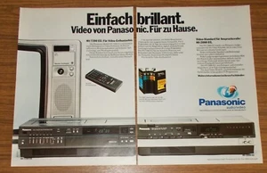 Seltene Werbung vintage PANASONIC NV-7200 EG VHS Videorecorder 1981 - Bild 1 von 1