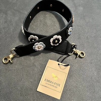 Emma Fox кожаная посуда аппликация цветочный Дамская сумка или гитарный ремень - новый! - Изображение 1 из 4