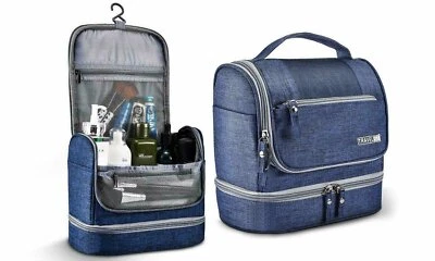 Organizador de cosméticos colgante impermeable para artículos de tocador y bolsa de viaje para hombres o mujeres Foto 1 de 2