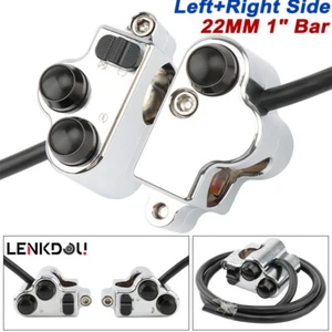 Left+Right 22mm Motorcycle Handlebar Switch For Kill Start Turn Signal Horn Beam - Picture 1 of 12