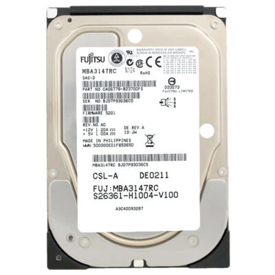 Disco Rigido Fujitsu MBA3147RC SAS 147GB 15000RPM 16MB Cache 3,5" - Immagine 1 di 4