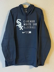 Men’s 3XL NWOT Chicago White Sox Nike Logo Stack Performance Hoodie Black - Picture 1 of 7