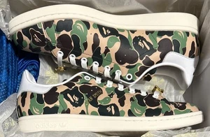 Nuovo con scatola BAPE x Adidas Stan Smith '30th Anniversary ABC Camo' IG8949 taglia uomo 12 - Foto 1 di 19