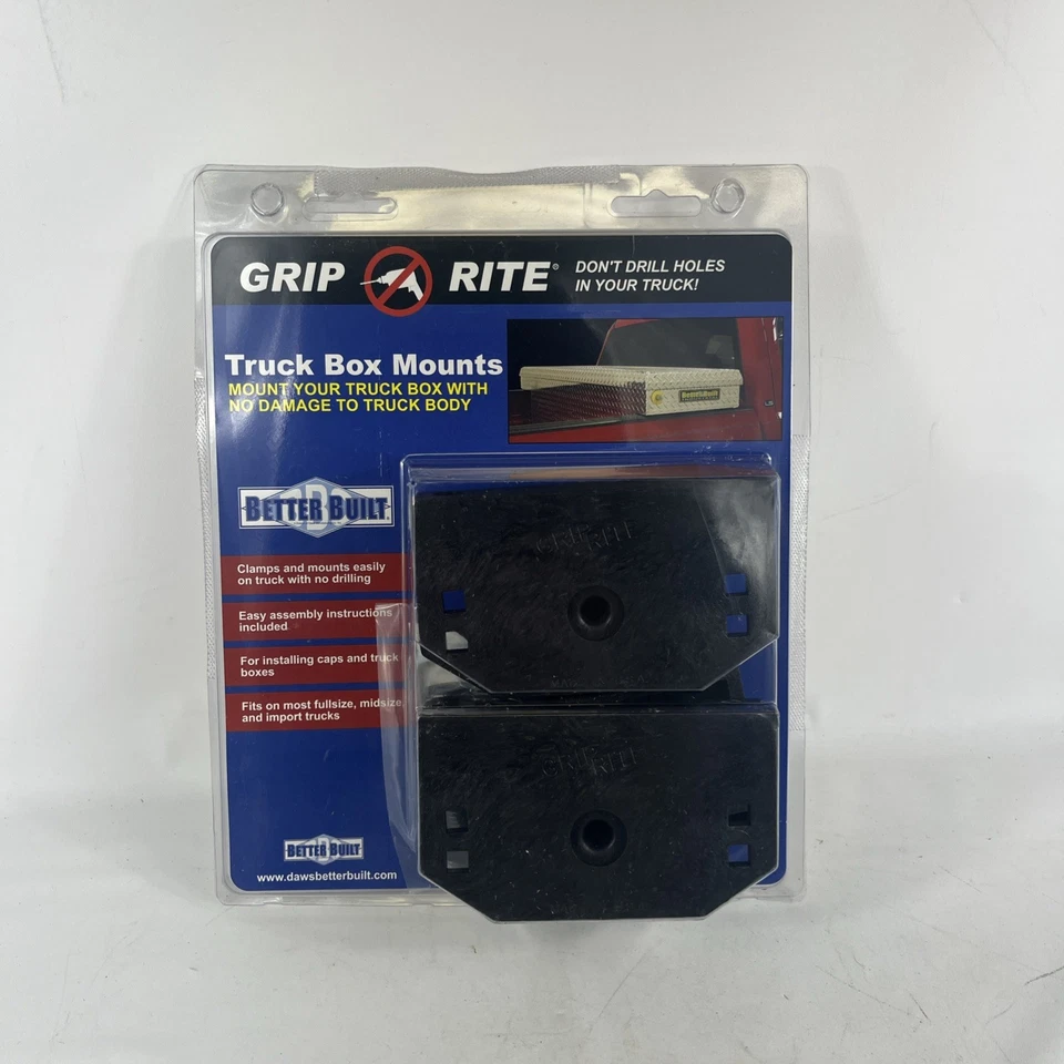 Peça de montagem de caixa de ferramentas Better Built Grip Rite sem perfuração caminhão - NOVO - Imagem 1 de 4