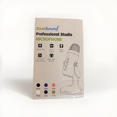 ZealSound Professional Studio Microphone – Plug & Play | Noise Canceling Pink - Image 1 of 4