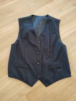 TRAJE DE HOMBRE PEQUEÑO FORMAL REVERSIBLE A RAYAS CHALECO SEPARADO BOLSILLOS DE IMITACIÓN 4 BOTONES Foto 1 de 4