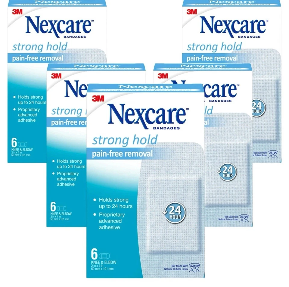 2x Nexcare Sensitive Skin Bandages Knee and Elbow 6 EA FRSH