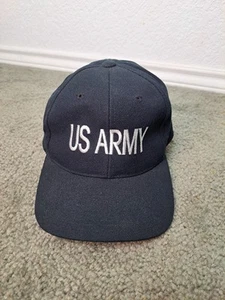 US Army Kee & Ed Black Ball Cap Hat Snapback Adjustable NWOT - Foto 1 di 7