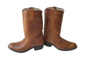 BOTAS VAQUERAS SHEPLERS CUERO MARRÓN WESTERN PARA HOMBRE US 11D VINTAGE - Imagen 1 de 13
