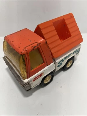 BUDDY L VINTAGE SUPER DOG Metal 1970's Vtg Toy Truck Aprox 6 1/4" WHITE/ORANGE - Image 1 of 4
