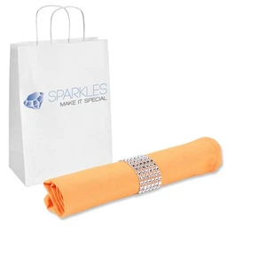 200 pcs 20"x20" inch Polyester Cloth Napkin - Orange - w/ Rings Wedding dn - Picture 1 of 6