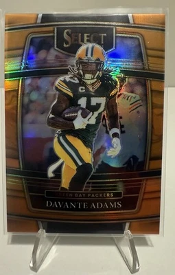 2021 Panini Select Davante Adams Orange Prizm /49 Packers - Image 1 of 2