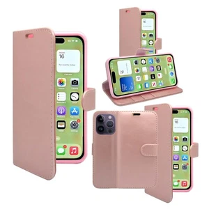 For Apple iPhone 15 Pro Max Phone Case Wallet Flip PU Leather Card Slot Cover - Picture 1 of 48