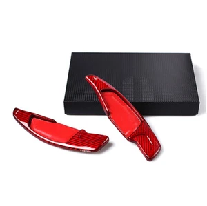 For BMW NEW 5 Series 2PCS Red Carbon Fiber Steering Wheel Shift Paddle Extension - Foto 1 di 6