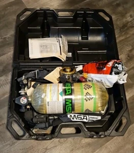 MSA Air Mask Self-Contained Breathing Apparatus w/Stealth Tank Case & Mask - Picture 1 of 18