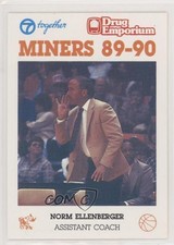 1989-90 University of Texas-El Paso UTEP Miners Team Issue Norm Ellenberger