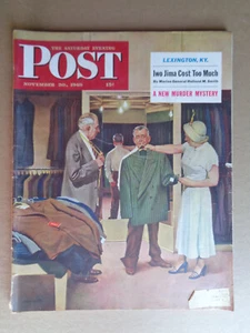 SATURDAY EVENING POST November 20 1948 IWO JIMA-Railroad-CAR ads NASH Pontiac ++ - Picture 1 of 11