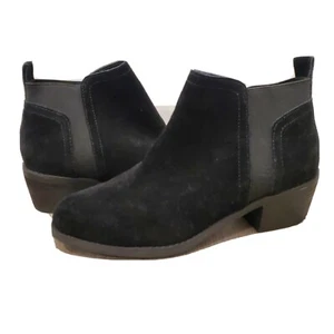 Me Too Zarita Black Suede Ankle Boot Size 7.5 M - Picture 1 of 5