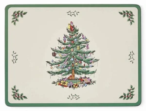 SPODE CHRISTMAS TREE 6 PLACEMATS 12X9" (BY PIMPERNEL) NEW/BOXED - Picture 1 of 4