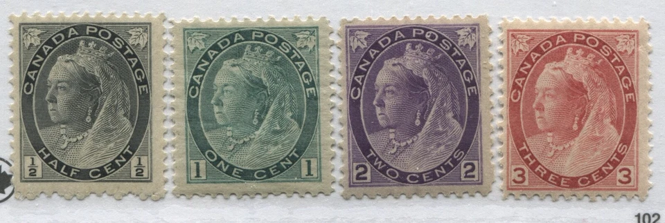 Canada QV 1898 various 1/2 to 3 cents Numerals mint o.g. hinged  - Image 1 of 1