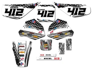 1985-2000 XR 80 MERICA Grey Senge Graphics Kit Compatible with Honda - Picture 1 of 10