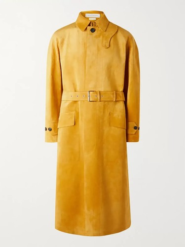 Trench cappotto Alexander McQueen scamosciato IT 46