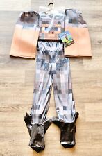 Disguise Boys Minecraft Steve In Netherite Armor Deluxe Costume Size M 8-10