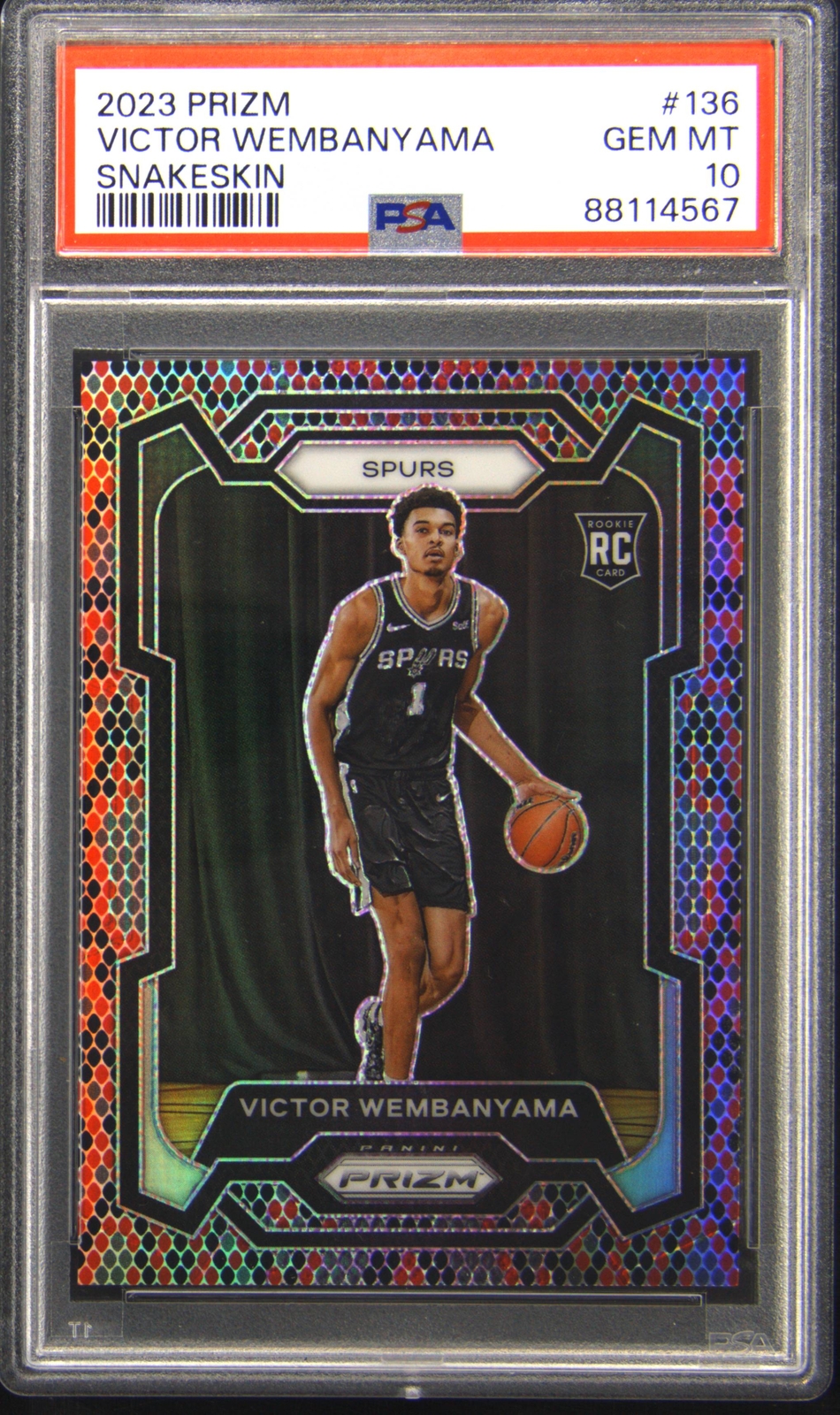 Victor Wembanyama 2023 Prizm #136 Snakeskin /(SSP) Price Guide - Sports ...