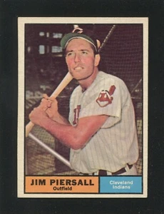 #345 JIMMY PIERSALL, Indians - 1961 Topps: EX-MT, some gloss 160170 - Bild 1 von 3