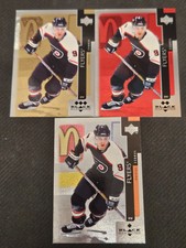 1997-98 UPPER DECK UD BLACK DIAMOND DARIUS ZUBRUS #8 BASE RED GOLD 3 CARD LOT