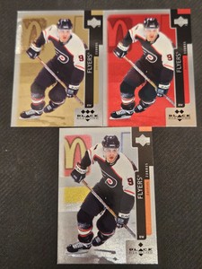 1997-98 UPPER DECK UD BLACK DIAMOND DARIUS ZUBRUS #8 BASE RED GOLD 3 CARD LOT