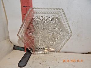 Anchor Hocking Wexford Glass Hexagon Candy Nut Relish Dish - Picture 1 of 1