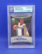 2005-06 Upper Deck Exquisite Collection - Andrew Bynum Auto Patch #AP-AN BGS