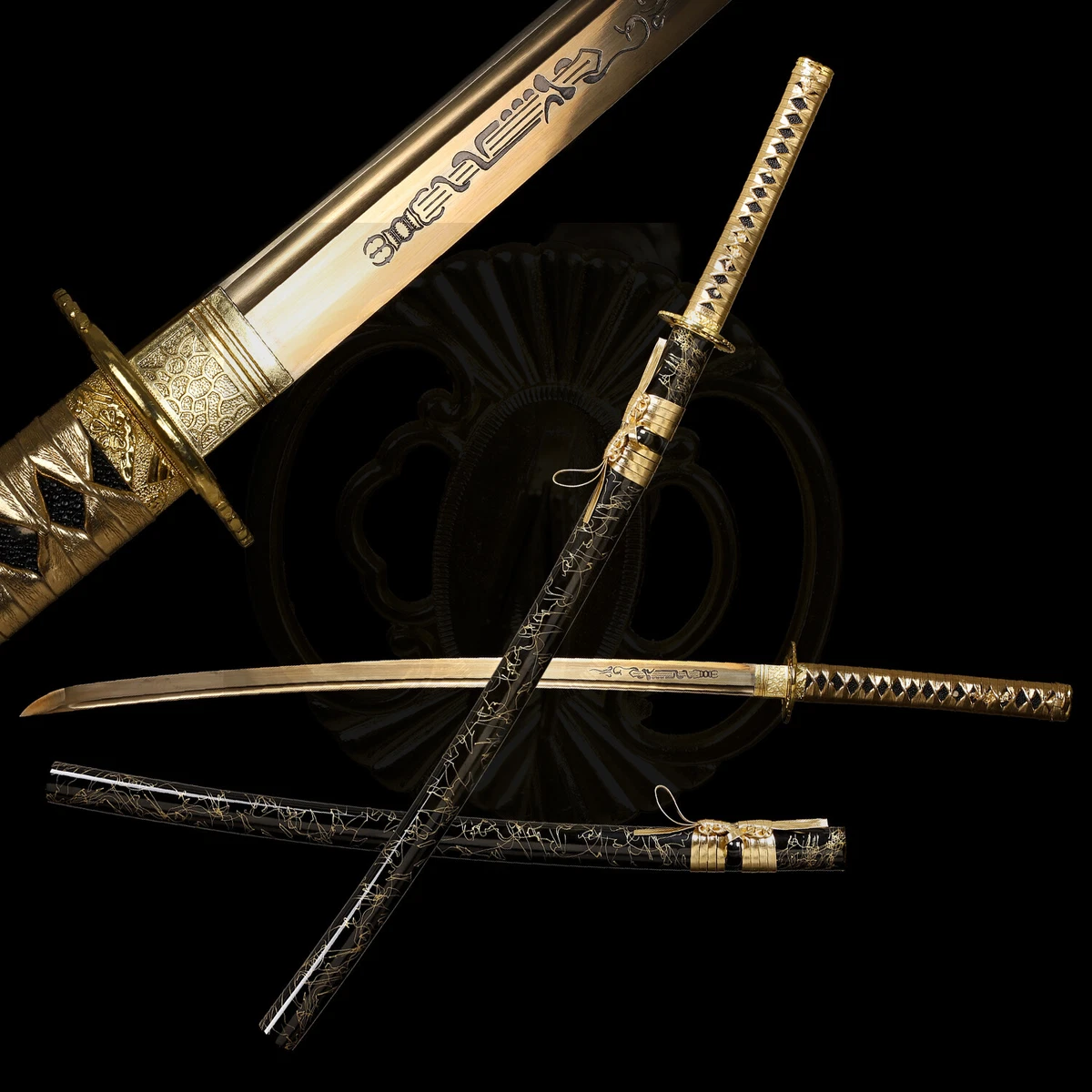 武士金色收藏日本刀剑、军刀| eBay