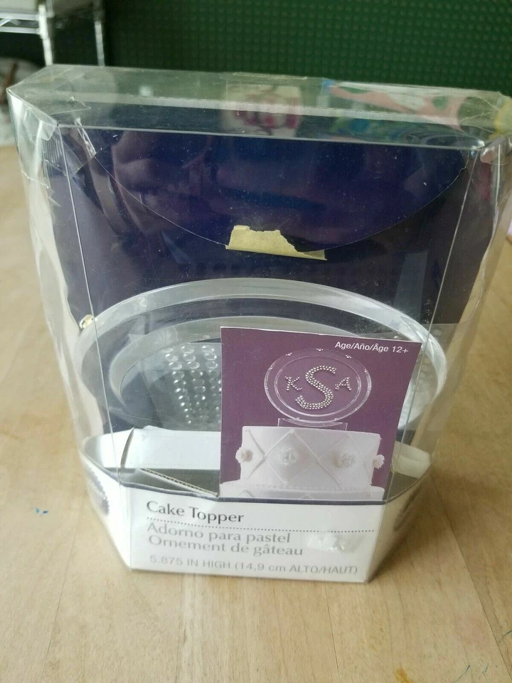 Wilton монограмма украшение для торта сделай сам свадьба день рождения со стразами скошенный  - Изображение 1 из 4