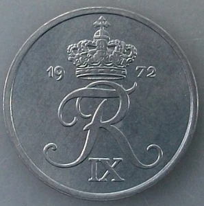 Denmark 1 Ore Ore 1972 UNC World Coins KM839.3 pywqwt - Picture 1 of 2
