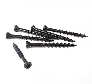 100 BLACK Stainless Steel Decking Screws 4mm x 40mm TORX T15 Small Head - Picture 1 of 2