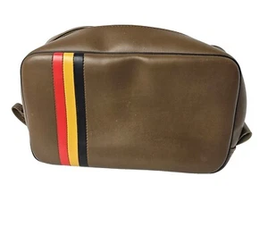Kit de afeitado doble de viaje vintage AMITY para hombre marrón con rojo/amarillo/negro - Imagen 1 de 19